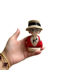 Giftwowo Handmade Yarn Crochet Chicken-Shaped Doll, Handcrafted GD Idol Plush Figure, Cute Decorative Pendant