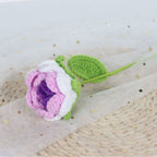 Giftwowo Handmade Yarn Rose Bouquet - Knitted Yarn Flowers for Mother's Day, Handcrafted Flower Bouquet, Crochet Yarn Roses