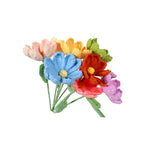 Giftwowo Handmade Yarn Cosmos Flower Bouquet - Faux Crochet Flowers for Home Decor & Creative Desk Ornament, Handmade Yarn Cosmos
