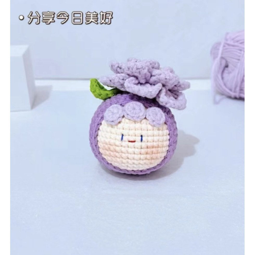 Giftwowo Handmade Yarn Flower Bouquet Dumpling Decoration – Finished DIY Crochet Gift for Teachers, Holiday Gift Idea