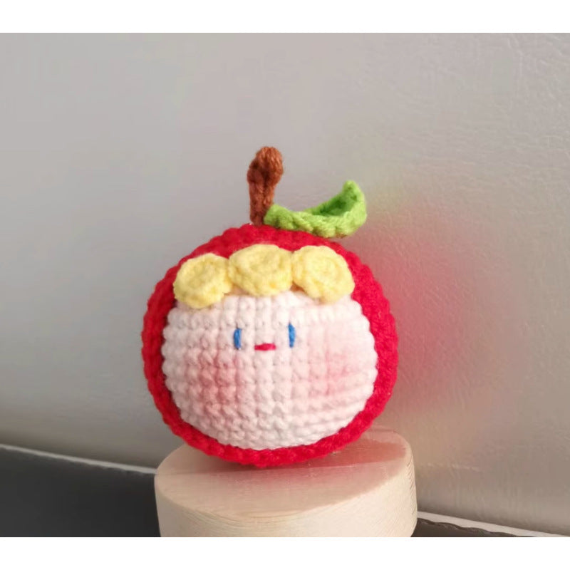 Giftwowo Handmade Yarn Crochet Pom-Pom Collection, 3D Bag Pendant & Keychain, Trendy Doll Accessories