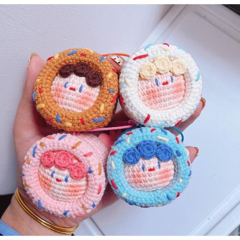 Giftwowo Handmade Yarn Crochet Pom-Pom Collection, 3D Bag Pendant & Keychain, Trendy Doll Accessories