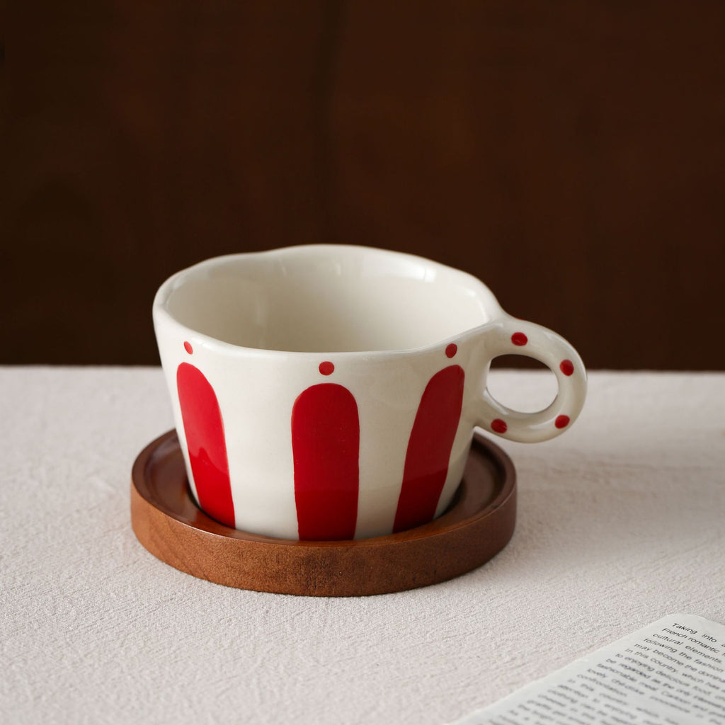 Giftwowo 1PC Japanese Retro Underglaze Colored Ceramic Coff Cup, Latte Highbrow Mug, Home Afternoon Tea Cup