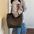 Giftwowo 1PC Shoulder Bag Large Capacity Shopping Bag Top Handbag School Bag