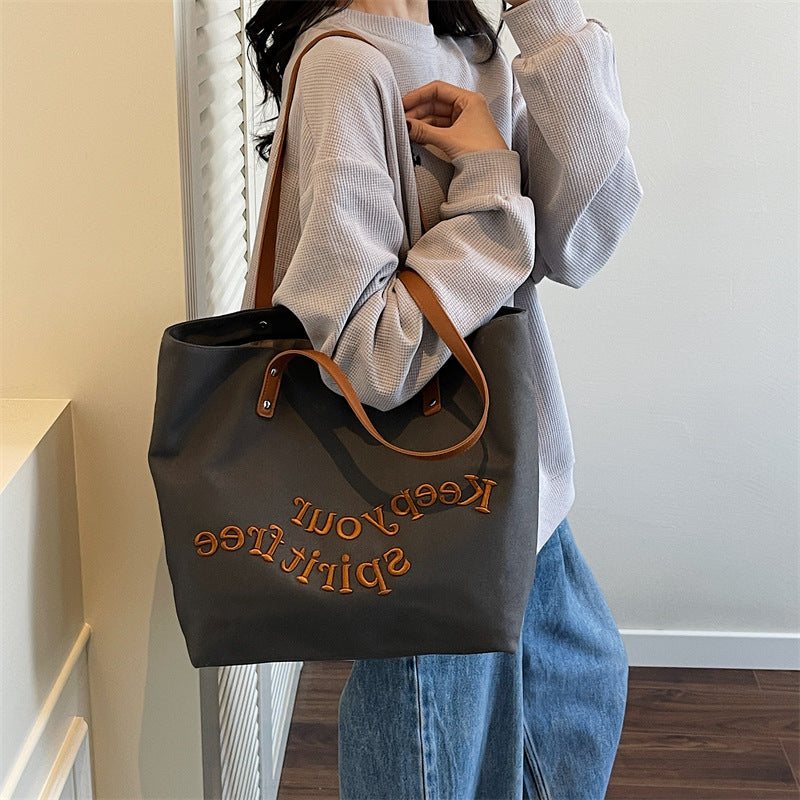 Giftwowo 1PC Shoulder Bag Large Capacity Shopping Bag Top Handbag School Bag