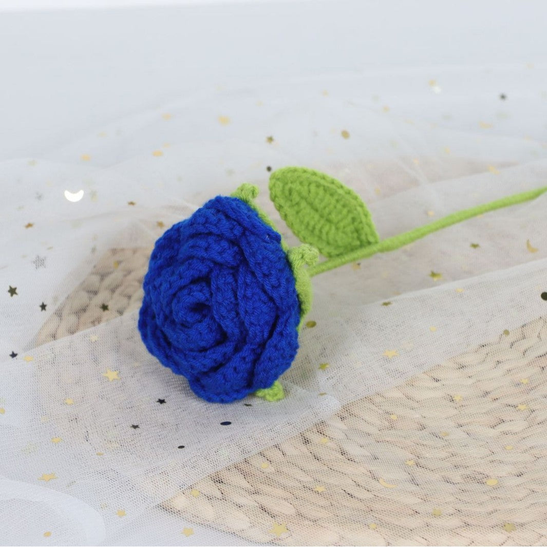 Giftwowo Handmade Yarn Rose Bouquet - Knitted Yarn Flowers for Mother's Day, Handcrafted Flower Bouquet, Crochet Yarn Roses