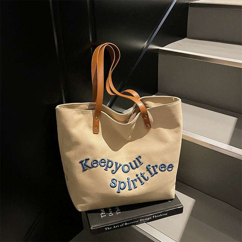 Giftwowo 1PC Shoulder Bag Large Capacity Shopping Bag Top Handbag School Bag