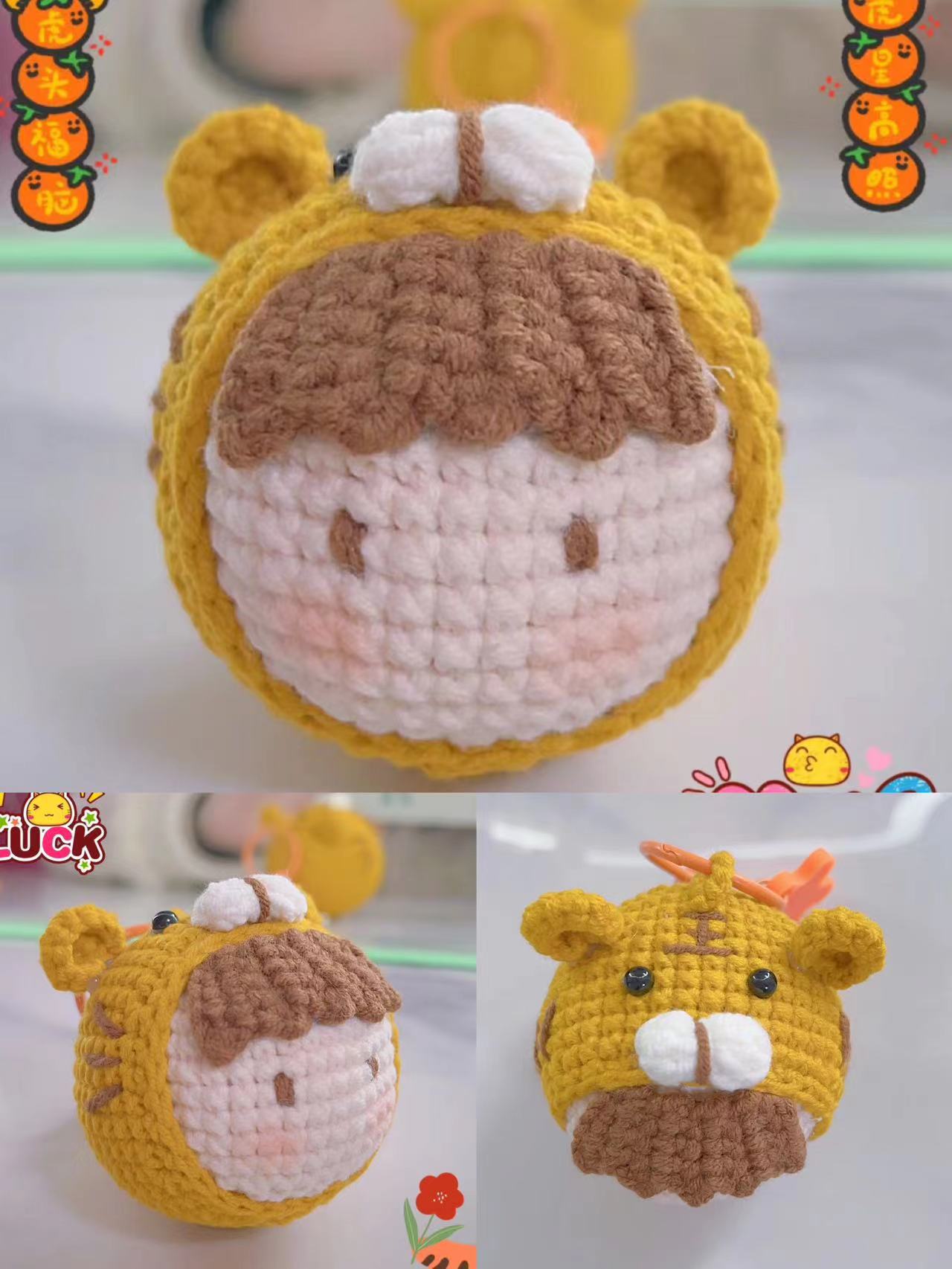 Giftwowo Pom-Pom Yarn Crochet, DIY Handmade Gift for Boyfriend and Girlfriend, Birthday and Qixi Festival, Unique Gift for Girls