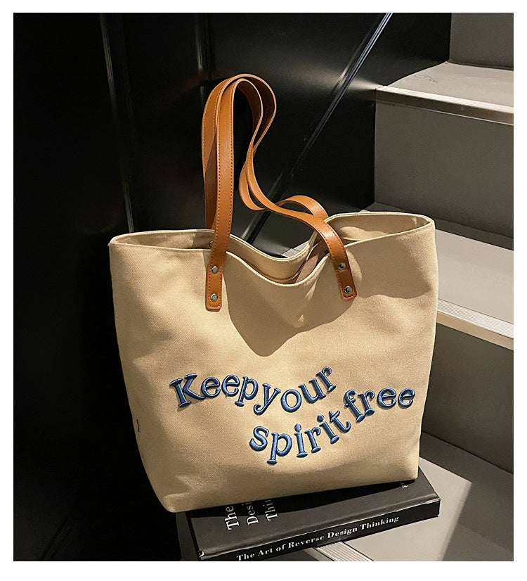 Giftwowo 1PC Shoulder Bag Large Capacity Shopping Bag Top Handbag School Bag