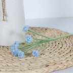 Giftwowo 1PC Baby's Breath Handcrafted Yarn Crochet Bouquet – Handmade Flower Arrangement, Faux Flowers for Gifts, Perfect for Valentine's Day
