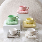 Giftwowo 1PC Niche Creative High-Design Pillow & Chubby Coffee Cup with Saucer Gift Set – Perfect for Birthday Gifts