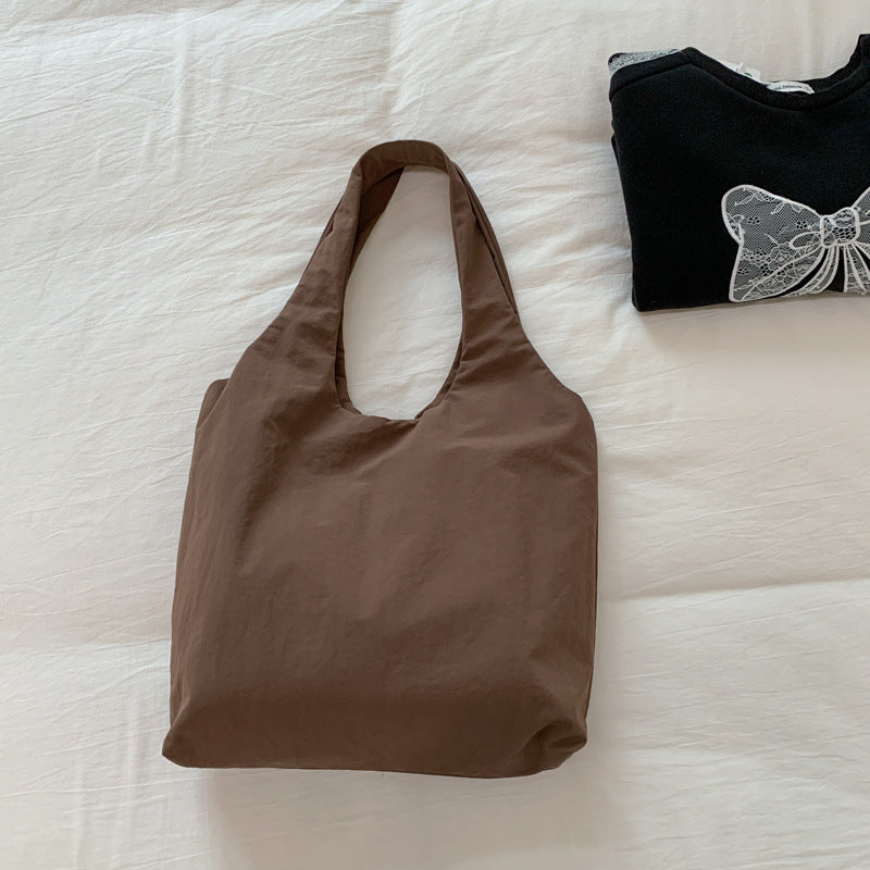 Giftwowo 1PC Large Capacity Embroidered Shoulder Bag – Fashionable & Versatile Canvas Tote, Underarm Bag for Students & Class