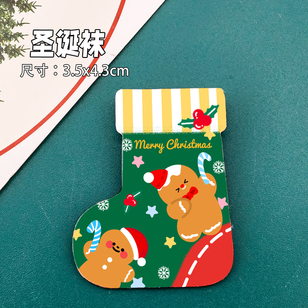 Giftwowo 1PC Cute Christmas Fridge Magnet – Creative DIY Decorative Magnetic Sticker, High-Quality Thick Magnetic Christmas Gift