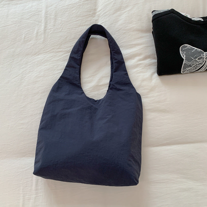 Giftwowo 1PC Large Capacity Embroidered Shoulder Bag – Fashionable & Versatile Canvas Tote, Underarm Bag for Students & Class