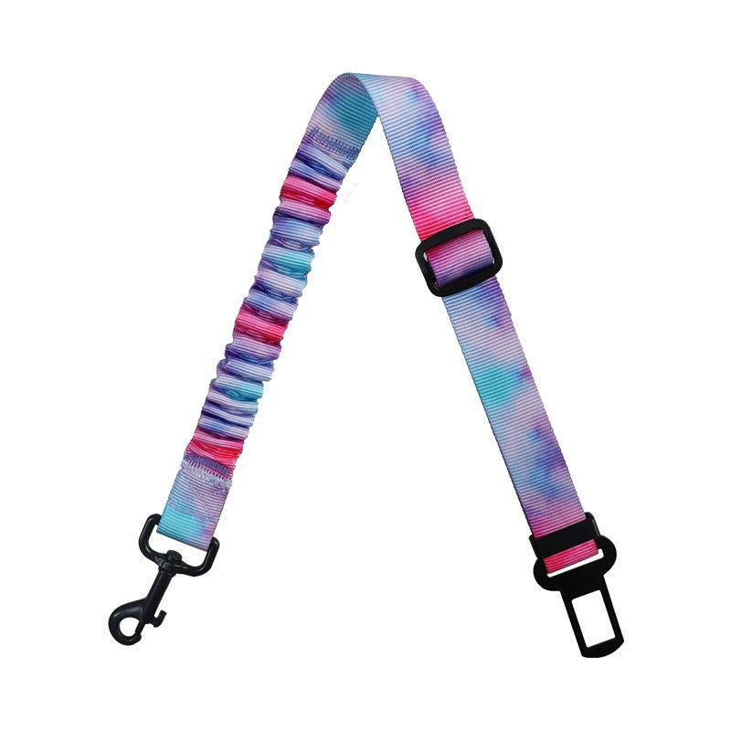 Giftwowo Pet Car Seatbelt, High Elastic Adjustable Retractable Safety Leash, Dog Harness Strap