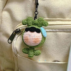 Giftwowo Handmade Yarn Crochet Pom-Pom Doll, Finished Soft and Cute DIY Keychain, Personalized Accessories, Adorable Plush Figurine