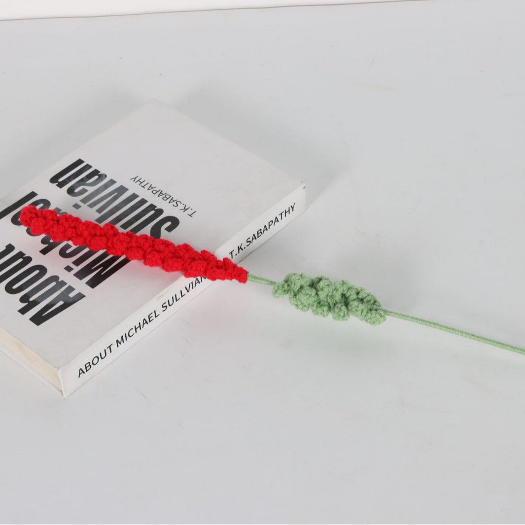 Giftwowo Handmade Lavender Yarn Flower Bouquet - Faux Lavender Flowers for Valentine's Day Gift & Home Decor