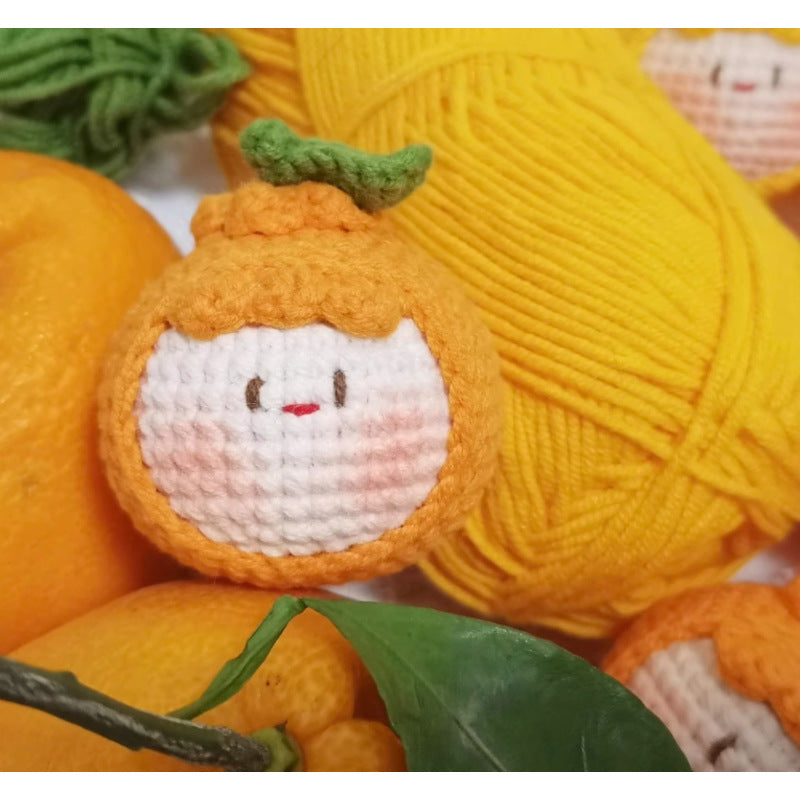 Giftwowo Handmade Yarn Crochet Pom-Pom Collection, 3D Bag Pendant & Keychain, Trendy Doll Accessories