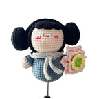 Giftwowo Finished Crochet Doll Keychain, Handmade Yarn Crochet Figurine, Creative Gift Keychain, Retail Handmade Accessories