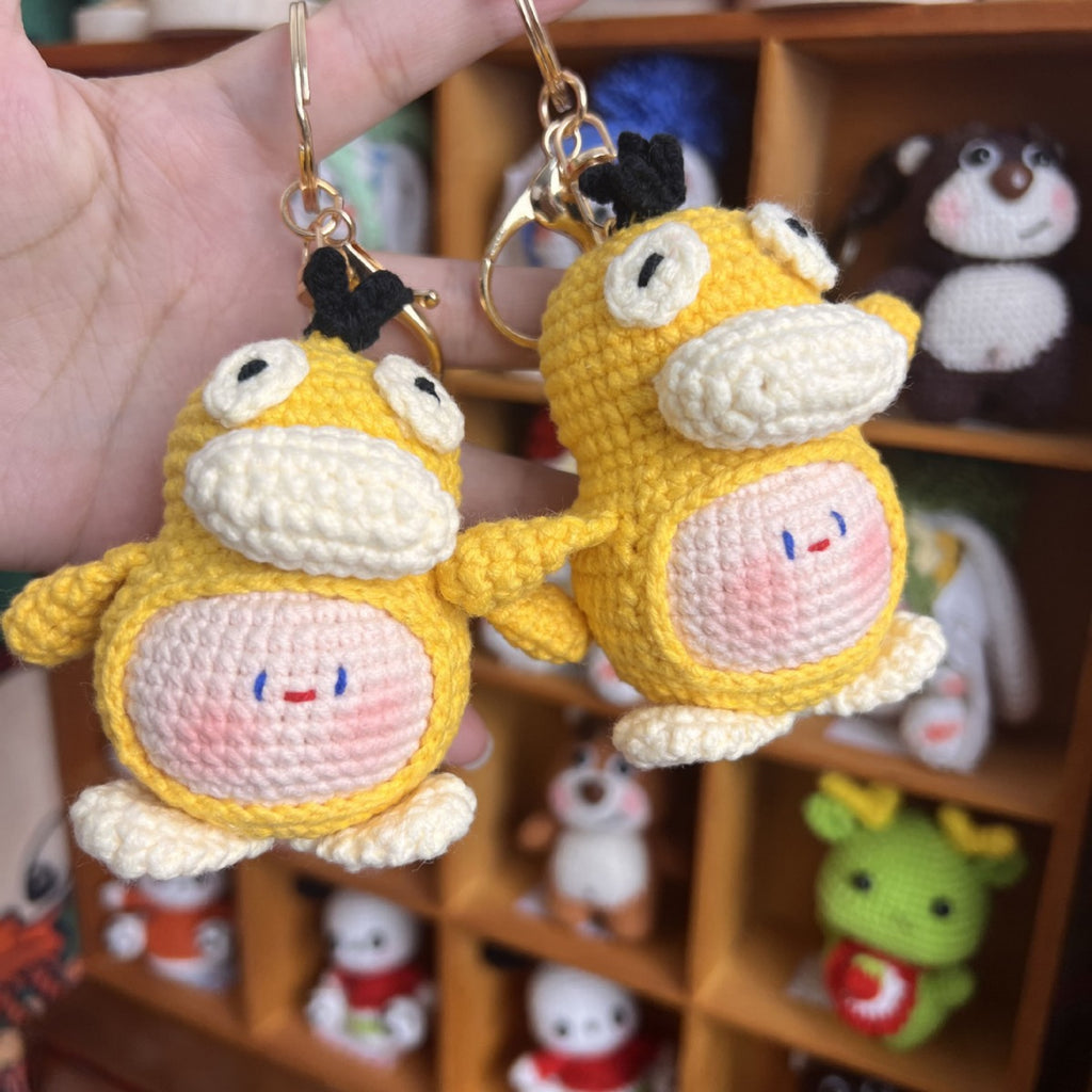 Giftwowo Handmade Yarn Crochet Pom-Pom Keychain, Bag Pendant, Creative Gift Series, Unique Handmade Accessories