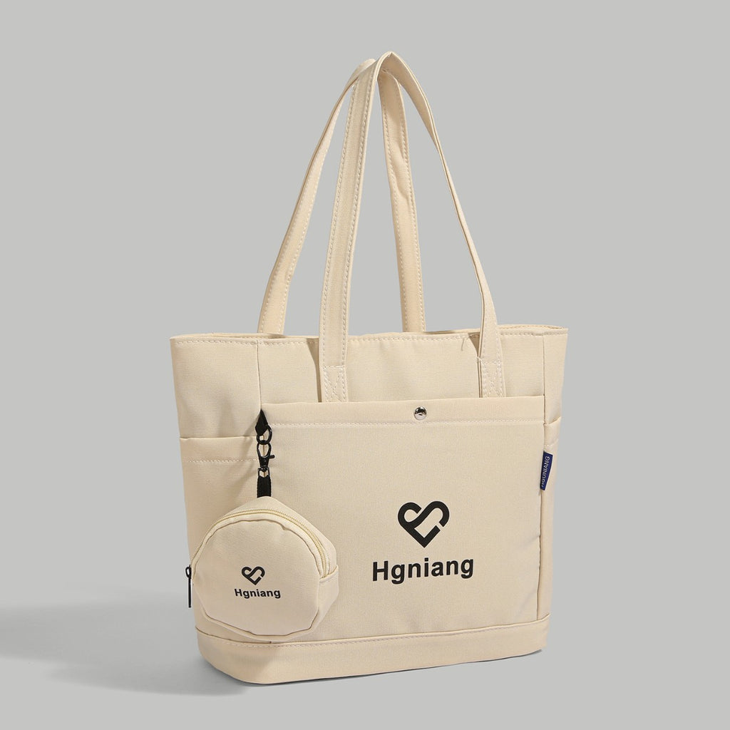 Giftwowo 1PC Canvas Bag for Women – Large Capacity Tote, Work & Commuting Shoulder Bag, Student Class Handbag