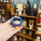 Giftwowo 1pc Handmade Crochet Yarn Doll, Ram's Horn Dragon Pom-Pom, Celebrity Idol Merchandise Keychain Accessory, Trendy Collectible