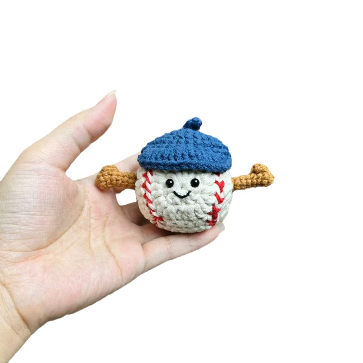 Giftwowo 1PC Handmade Yarn Crochet Pom-Pom Keychain Bag Accessory Pendant Gift Series - Creative Craft for Gifting