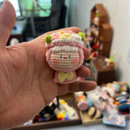 Giftwowo Handmade Yarn Flower Bouquet Dumpling Decoration – Finished DIY Crochet Gift for Teachers, Holiday Gift Idea