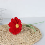 Giftwowo Handmade Yarn Cosmos Flower Bouquet - Faux Crochet Flowers for Home Decor & Creative Desk Ornament, Handmade Yarn Cosmos