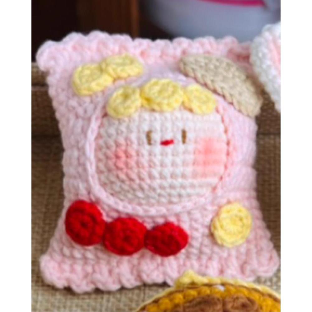 Giftwowo Handmade Yarn Crochet Pom-Pom Collection, 3D Bag Pendant & Keychain, Trendy Doll Accessories