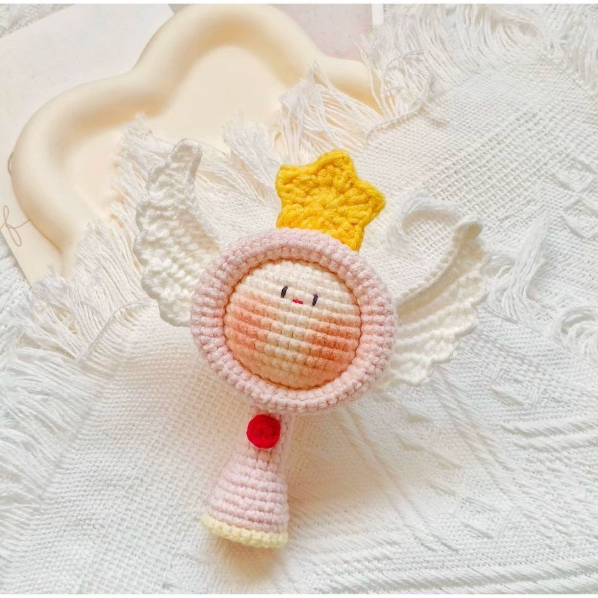 Giftwowo Handmade Yarn Crochet Pom-Pom Keychain, Bag Pendant, Creative Gift Series, Unique Handmade Accessories