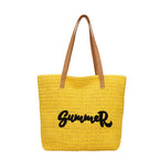 Giftwowo 1PC Minimalist Casual Summer Women's Bag – Large Capacity Woven Tote, Trendy & Versatile Beach Shoulder Bag