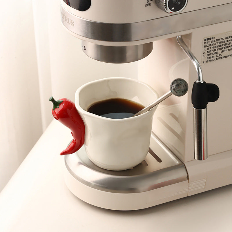 Giftwowo 1PC Creative Stereo Pepper Ceramic Coffee Cup Cartoon Fun Pepper Porcelain Teacap Gift Mug
