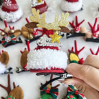 Giftwowo 1PC Cute Christmas Reindeer Antler Hair Clip – Cartoon Faux Deer Antlers for Kids, Magical and Sweet Christmas Headpiece