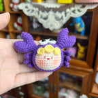 Giftwowo Handmade Zodiac Crochet Pom-Pom Keychain, Star Sign Doll Pendant, Perfect Gift for Boyfriend & Girlfriend