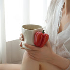 Giftwowo 1PC Fruit Mug – Creative Ceramic Water Cup, Couples Matching Mugs for Home & Office, Original Niche Birthday Gift