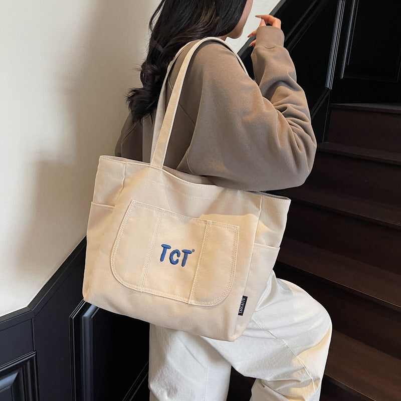 Giftwowo 1PC Lightweight & Stylish Women's Tote, Niche Design Crossbody Bag, Solid Color Shoulder Bag for Outdoor Travel