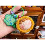 Giftwowo Handmade Yarn Crochet Pom-Pom Collection, 3D Bag Pendant & Keychain, Trendy Doll Accessories