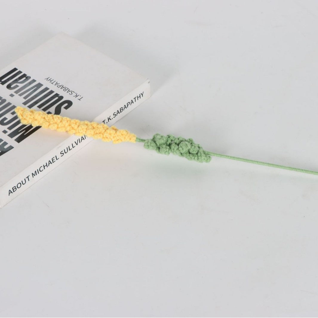 Giftwowo Handmade Lavender Yarn Flower Bouquet - Faux Lavender Flowers for Valentine's Day Gift & Home Decor