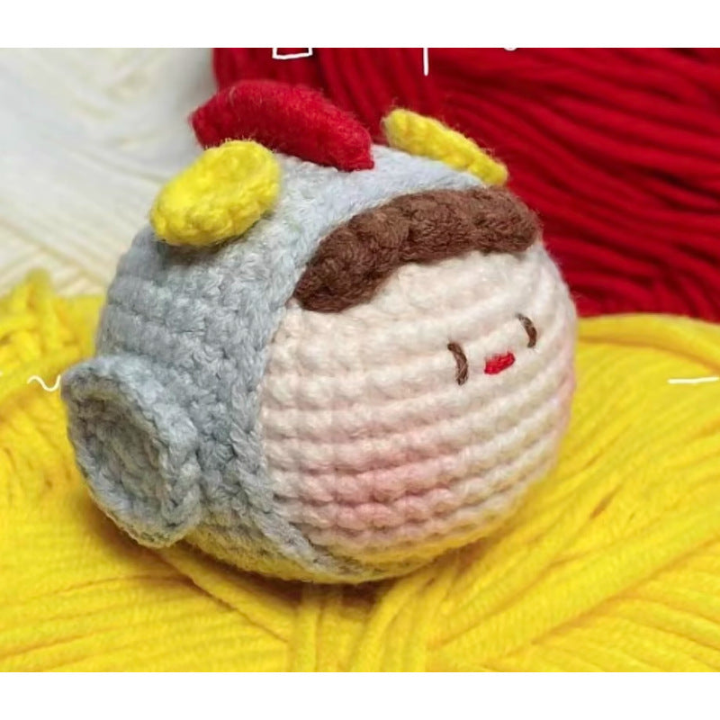 Giftwowo Handmade Yarn Crochet Pom-Pom Collection, 3D Bag Pendant & Keychain, Trendy Doll Accessories