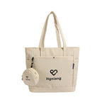 Giftwowo 1PC Canvas Bag for Women – Large Capacity Tote, Work & Commuting Shoulder Bag, Student Class Handbag