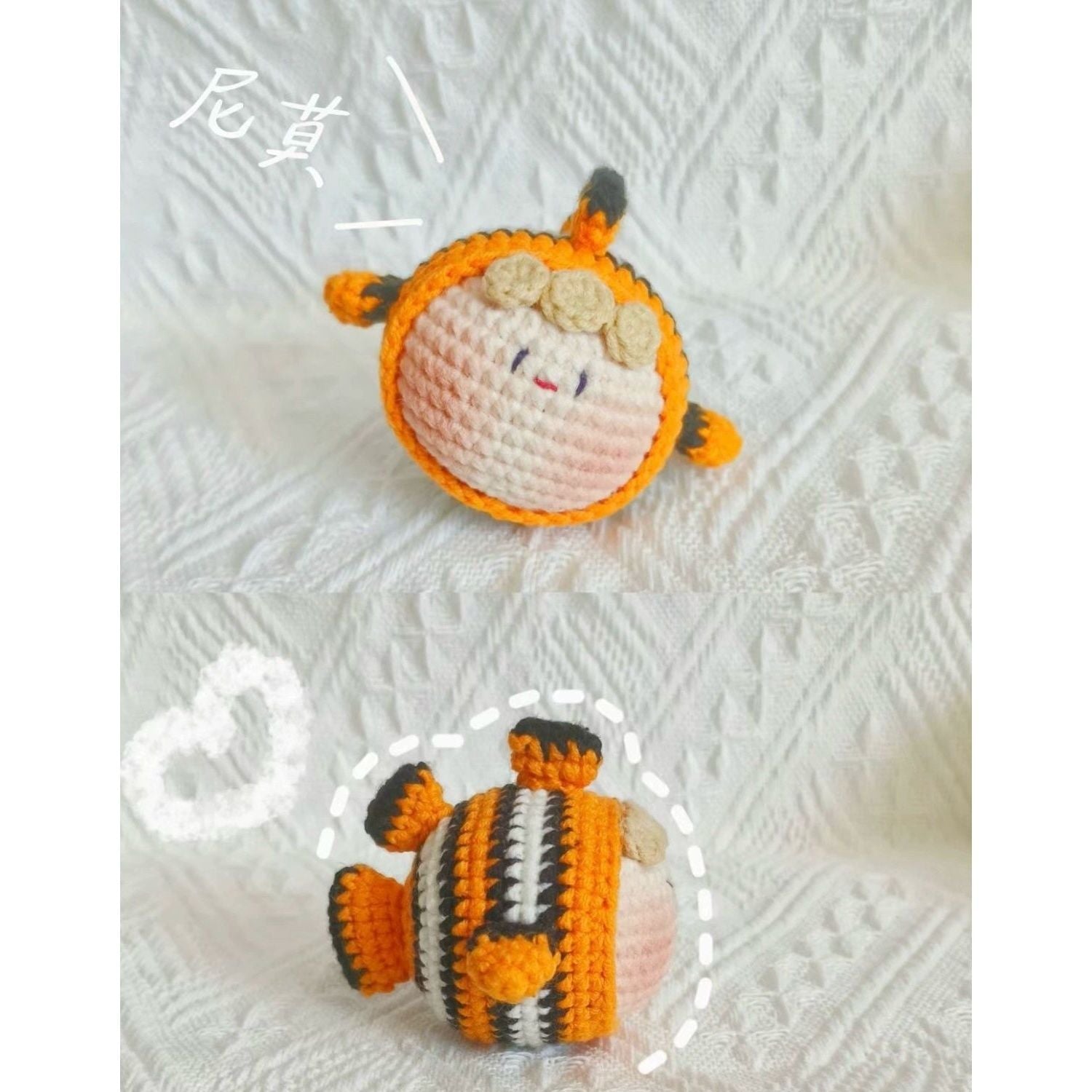 Giftwowo Handmade Yarn Crochet Pom-Pom Keychain, Bag Pendant, Creative Gift Series, Unique Handmade Accessories