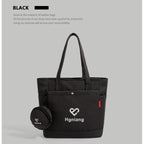 Giftwowo 1PC Canvas Bag for Women – Large Capacity Tote, Work & Commuting Shoulder Bag, Student Class Handbag