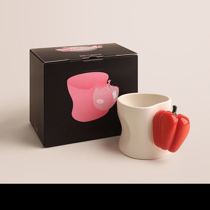 Giftwowo 1PC Fruit Mug – Creative Ceramic Water Cup, Couples Matching Mugs for Home & Office, Original Niche Birthday Gift