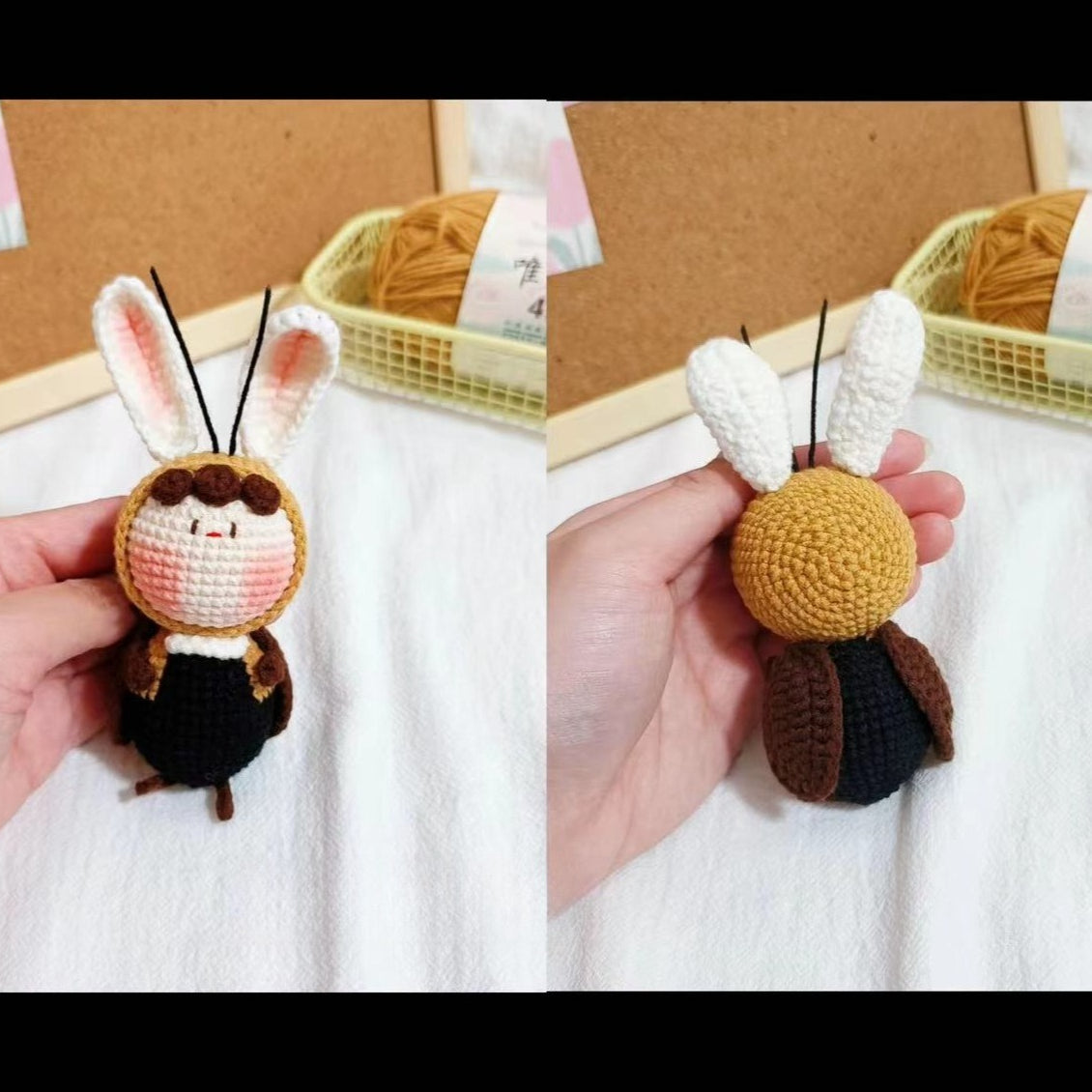 Giftwowo Pom-Pom Yarn Crochet, DIY Handmade Gift for Boyfriend and Girlfriend, Birthday and Qixi Festival, Unique Gift for Girls