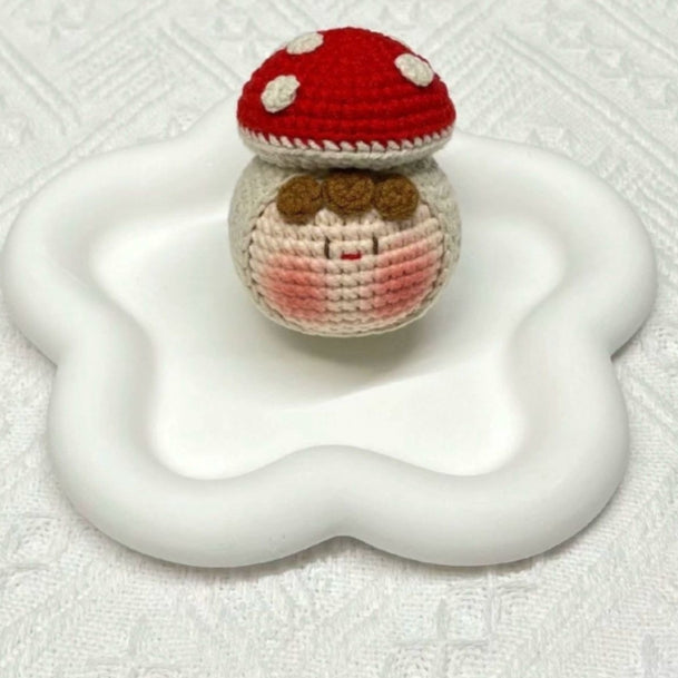 Giftwowo Pom-Pom Yarn Crochet Doll, Handmade Cute and Unique Accessory, DIY Adorable Ornament