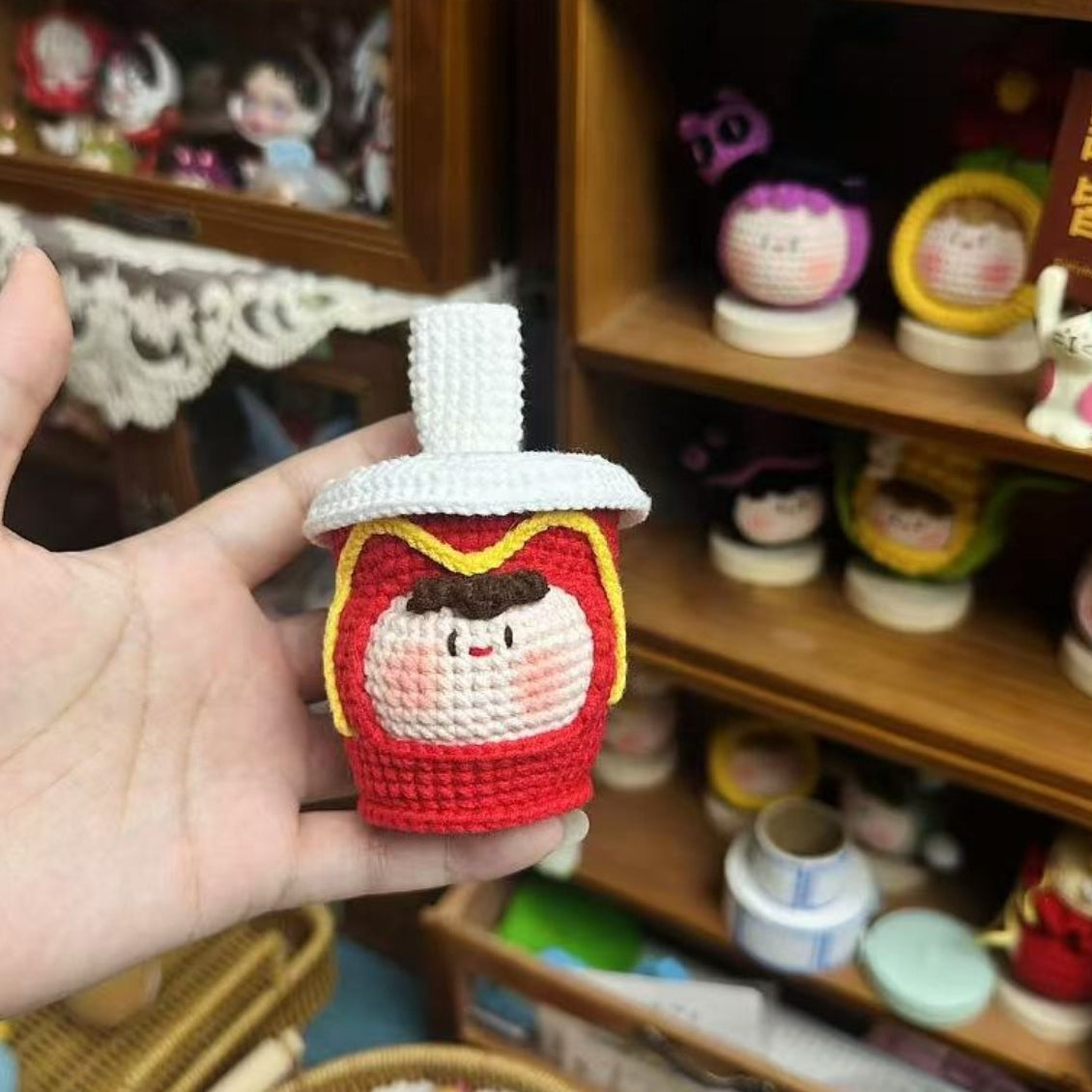 Giftwowo Pom-Pom Yarn Crochet, DIY Handmade Gift for Boyfriend and Girlfriend, Birthday and Qixi Festival, Unique Gift for Girls