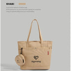 Giftwowo 1PC Canvas Bag for Women – Large Capacity Tote, Work & Commuting Shoulder Bag, Student Class Handbag