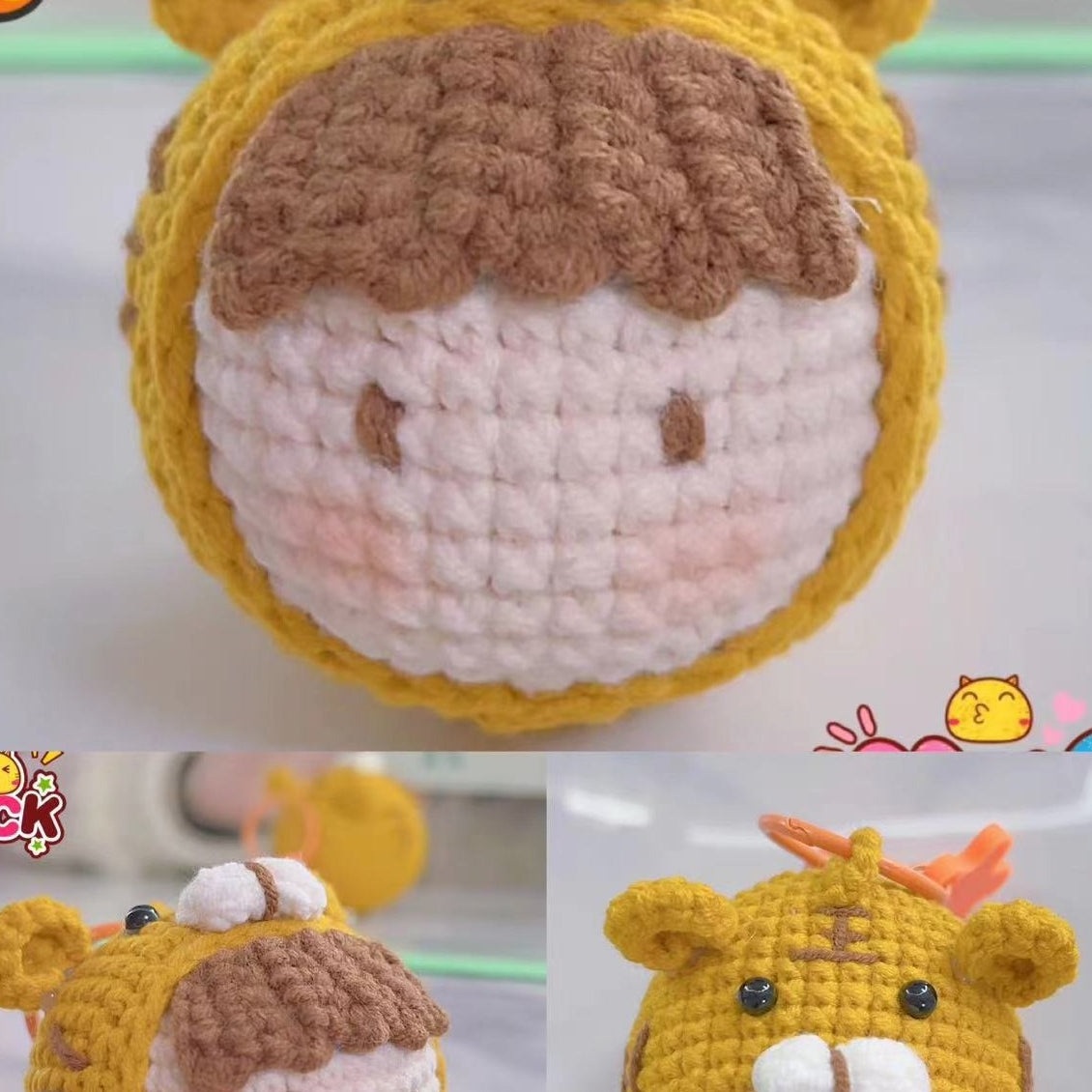 Giftwowo Pom-Pom Yarn Crochet, DIY Handmade Gift for Boyfriend and Girlfriend, Birthday and Qixi Festival, Unique Gift for Girls