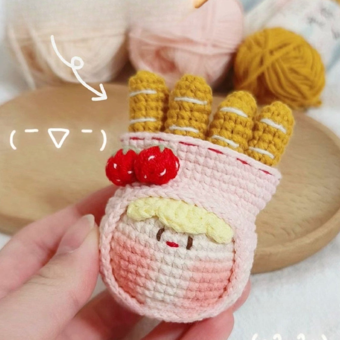 Giftwowo Pom-Pom Yarn Crochet, DIY Handmade Gift for Boyfriend and Girlfriend, Birthday and Qixi Festival, Unique Gift for Girls